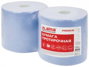 Групповая упаковка рулонов протирочной бумаги в термоусадочную пленку